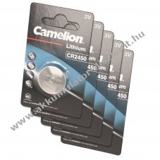 CR2450 elem 3V 620mAh 5db/csomag l�tium