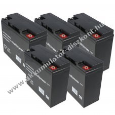 Helyettes�t� Akkumul�tor Multipower SXT Raptor 1200 60V 22000mAh 5db/csomag 6-DZM-20 AGM �lom-zsel�s