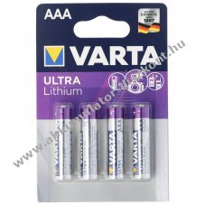 Varta Ultra Lithium AAA 1,5V 4db/csomag