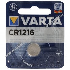 Varta CR1216 3V 25mAh l�tium elem