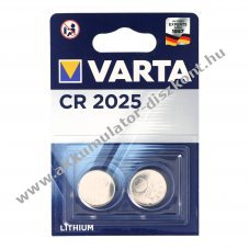 Varta CR2025 l�tium elem 3V 170mAh 2db/csomag