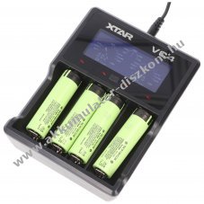 Panasonic 18650 Li-Ion Akkumul�tor 3400mAh 4db csomag �s 4-csatorn�s Li-Ion gyors t�lt�
