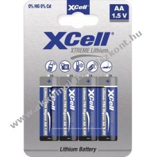 AA Mignon XTREME l�tium elem 1,5V 4db/csomag