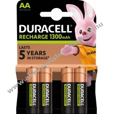 Duracell El�re felt�ltve AA Mignon ceruza Akkumul�tor 1.2V 1300mAh 4db/csomag NiMH