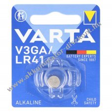 Varta LR41 V3GA 1.5V gombelem 1db/csomag alk�li