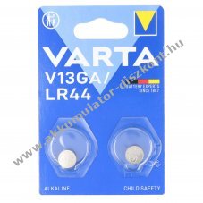 Varta alk�li gombelem LR44 V13GA 1.5V 2db/csomag