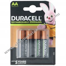Duracell PreCharged AA Mignon ceruza Akkumul�tor 1,2V 2500mAh 4db/csomag NiMH