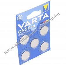 Varta CR2016 l�tium gombelem 3V 5db/csomag
