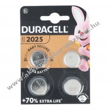Duracell elem Lithium gombelem CR2025 3V Electronics Retail Blister (4-Pack)