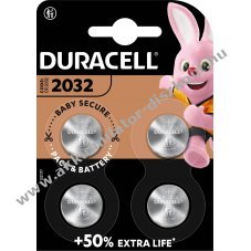 Duracell l�tium CR2032 3V gombelem 4db/csomag