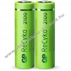 GP ReCyko AA Mignon ceruza Akkumul�tor 1,2V 2100mAh 2db/csomag NiMH
