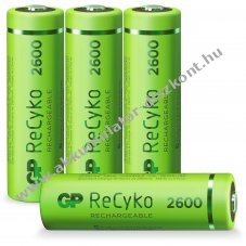 GP ReCyko AA Mignon ceruza Akkumul�tor 1,2V 2600mAh 4db/csomag NiMH