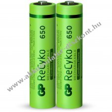 GP ReCyko AAA (mikro) Akkumul�tor 1,2V 650mAh 2db/csomag NiMH