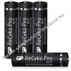 GP ReCyko Pro AAA Akkumul�tor 1,2V 800mAh 4db/csomag NiMH
