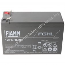FIAMM 12FGHL28 12V 7200mAh Akkumul�tor Faston 6,3mm AGM �lom-zsel�s