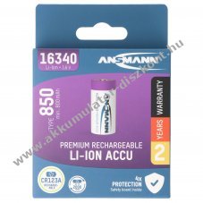 Ansmann Li-ion Akku CR123A 3,7V 850mAh