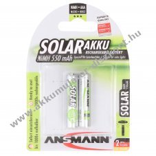 Ansmann Solar Green AAA (mikro) Akkumul�tor 1,2V 550mAh 2db/csomag NiMH