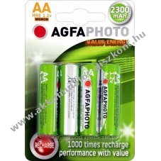Agfaphoto Value Energy AA Mignon ceruza Akkumul�tor 1.2V 2300mAh 4db/csomag NiMH
