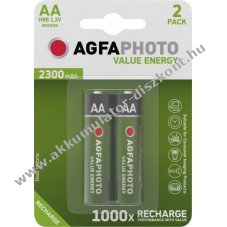 Agfaphoto Value Energy AA Mignon ceruza Akkumul�tor 1.2V 2300mAh 2db/csomag NiMH