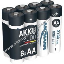 Ansmann maxE AA Mignon ceruza Akkumul�tor 1,2V 2100mAh 8db/csomag NiMH
