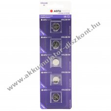 Agfaphoto l�tium CR1220 3V gombelem 5db/csomag