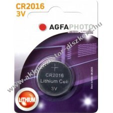 Agfaphoto l�tium elem CR2016 3V 1db/csomag