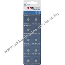 Agfaphoto gombelem LR41 V3GA 1.5V 10db/csomag Alkaline