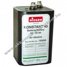 Speci�lis elem Nissen Konstant 45 6V 45-50Ah hideg�ll� -25�C-ig leveg�-alk�li cink-leveg�