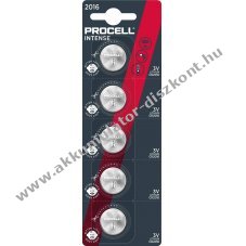 Duracell Procell CR2016 3V l�tium gombelem 5db/csomag
