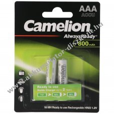 Camelion Always Ready AAA (mikro) Akkumul�tor 1,2V 800mAh 24db/csomag NiMH