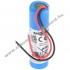 Li-ion Akkumul�torcsomag 3,7V 2600mAh 1S1P 10cm k�bellel