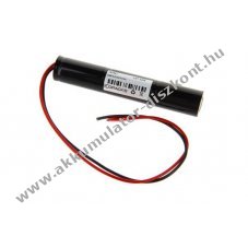 Helyettes�t� Akkumul�tor v�szvil�g�t�s 3,6V 3000mAh 127x23mm 30cm csatlakoz�k�bel nyitott vezet�kv�gek
