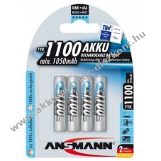 Ansmann NiMH AAA (Micro) Akkumul�tor 1,2V 1100mAh 4db/csomag NiMH