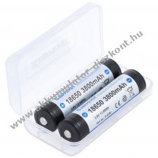 Li-ion Akkumul�tor 18650 3,6V 3800mAh 2db/csomag