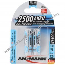 Ansmann maxE plus AA Mignon ceruza Akkumul�tor 1,2V 2500mAh 2db/csomag NiMH