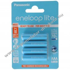 Panasonic eneloop lite BK-4LCCE/4BE AAA (Micro) Akkumul�tor 1,2V 600mAh 4db/csomag NiMH