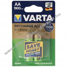 Varta Recharge Accu Endless AA Mignon ceruza Akkumul�tor 1,2V 1900mAh 2db/csomag NiMH
