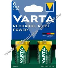 Varta Accu Power HR14 C (b�bi m�ret) Akkumul�tor 1.2V 3000mAh 2db/csomag NiMH