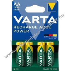 Varta Accu Power AA Mignon ceruza Akkumul�tor 1.2V 1350mAh 4db/csomag el�ret�lt�tt NiMH