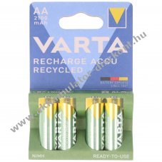 Varta Accu Recycled AA Mignon ceruza Akkumul�tor 1.2V 2100mAh 4db/csomag NiMH