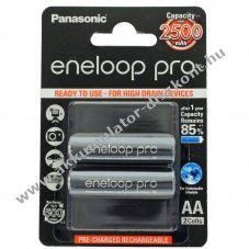 Panasonic Eneloop Pro AA 1.2V 2500mAh 2db/csomag NiMH