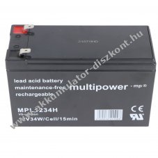 Multipower MPL1234H 12,0V 8,5Ah Akkumul�tor AGM �lom-zsel�s