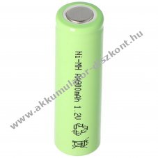 Helyettes�t� Akkumul�tor Flat Top AA Mignon ceruza Akkumul�tor 1,2V 900mAh 1db/csomag NiMH