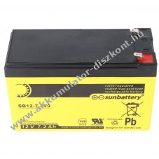 Sun Battery AGM �lom Akkumul�tor 12V 7,2Ah