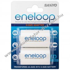 Panasonic eneloop Mignon ceruza AA D (g�li�t)/LR20 adapter 2db/csomag