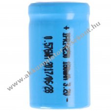 Helyettes�t� Akkumul�tor IFR14250 3,2V 180mAh 14,2x25,2mm lapos plusz p�lus napelemes LiFePO4