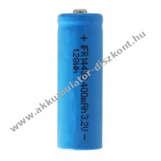 Helyettes�t� Akkumul�tor IFR 14430 3,2V 400mAh 43,8x14,2mm napelemes LiFePO4