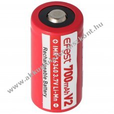 Efest IMR 16340 700mAh 3,7V LiMn (IMR) Akkumul�tormul�tor emelt pozit�v p�lussal