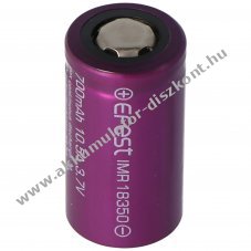 Efest Purple IMR18350 3,7V 700mAh l�tium-ion Akkumul�tor Pluspol lapos