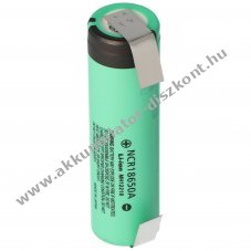 Panasonic NCR18650A 3,6V 3100mAh L�tfahne U